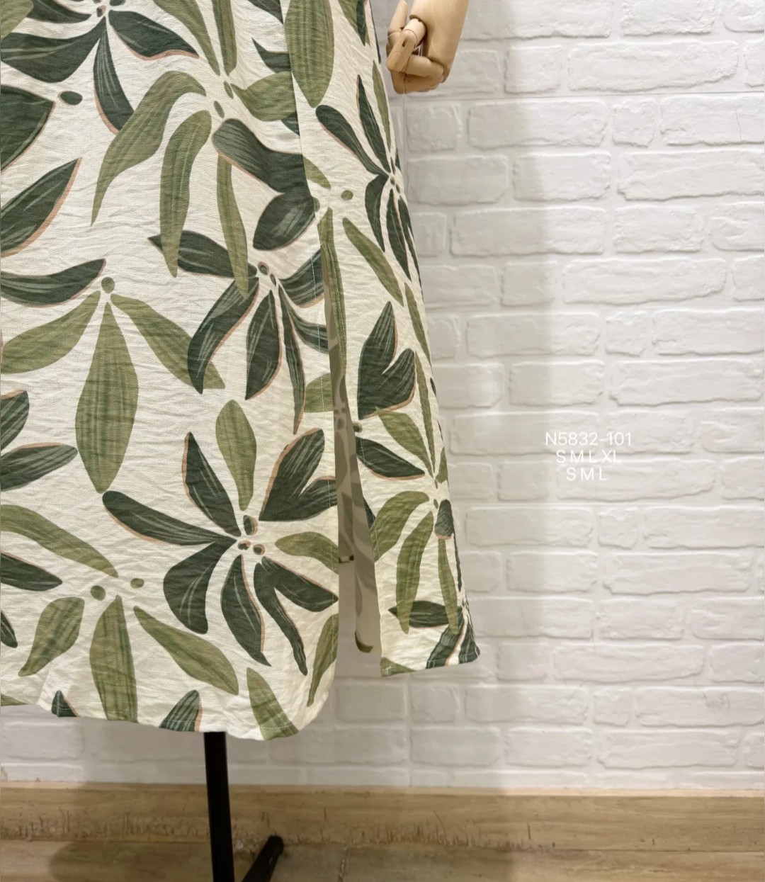 Vestido estampado lazo cinturón