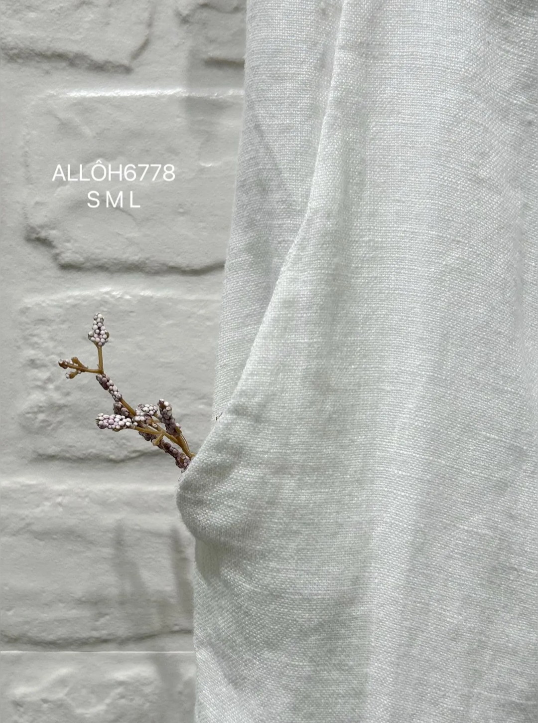 Pantalón lino Blanco