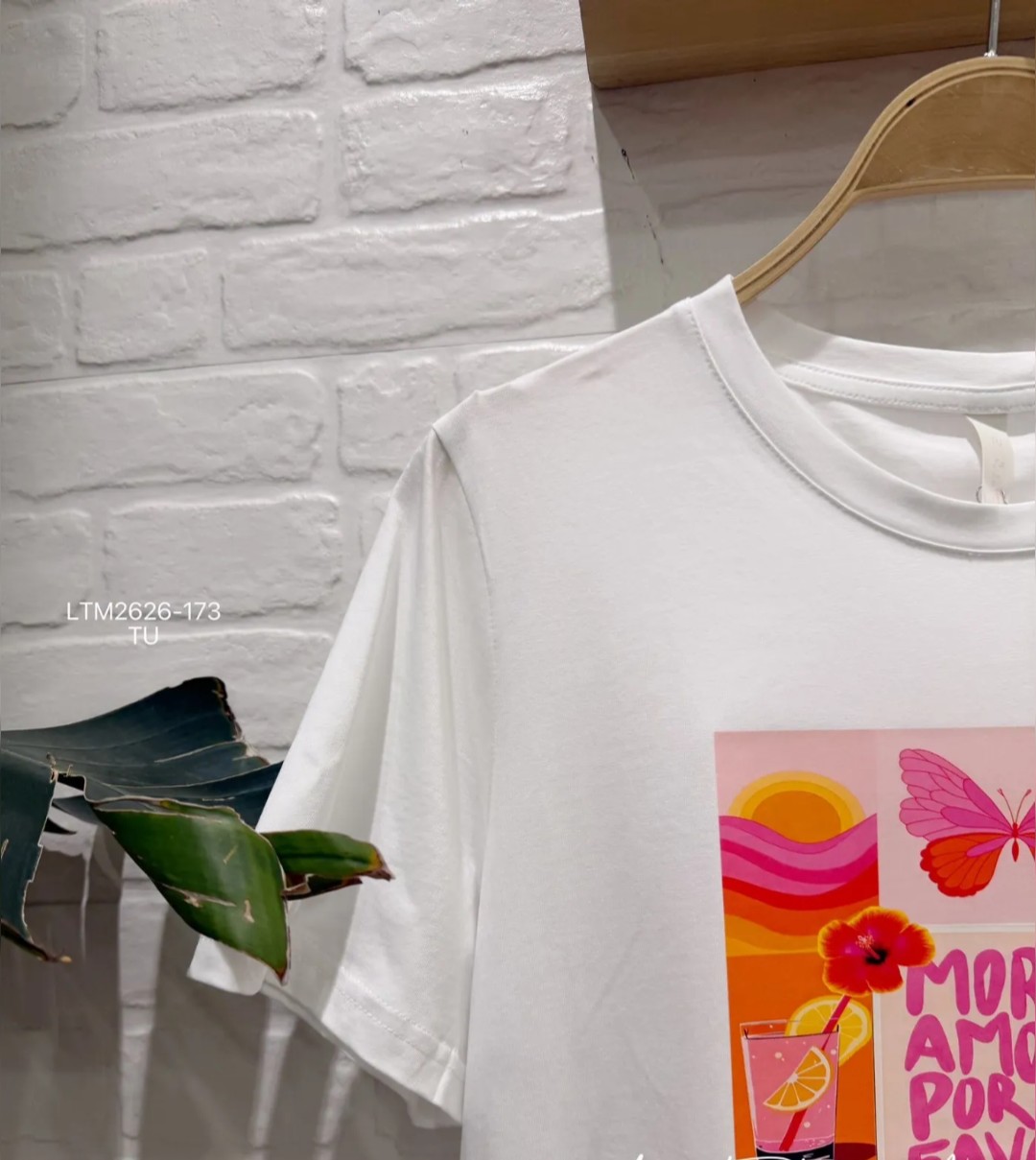 Camiseta manga corta estampada Cocktail