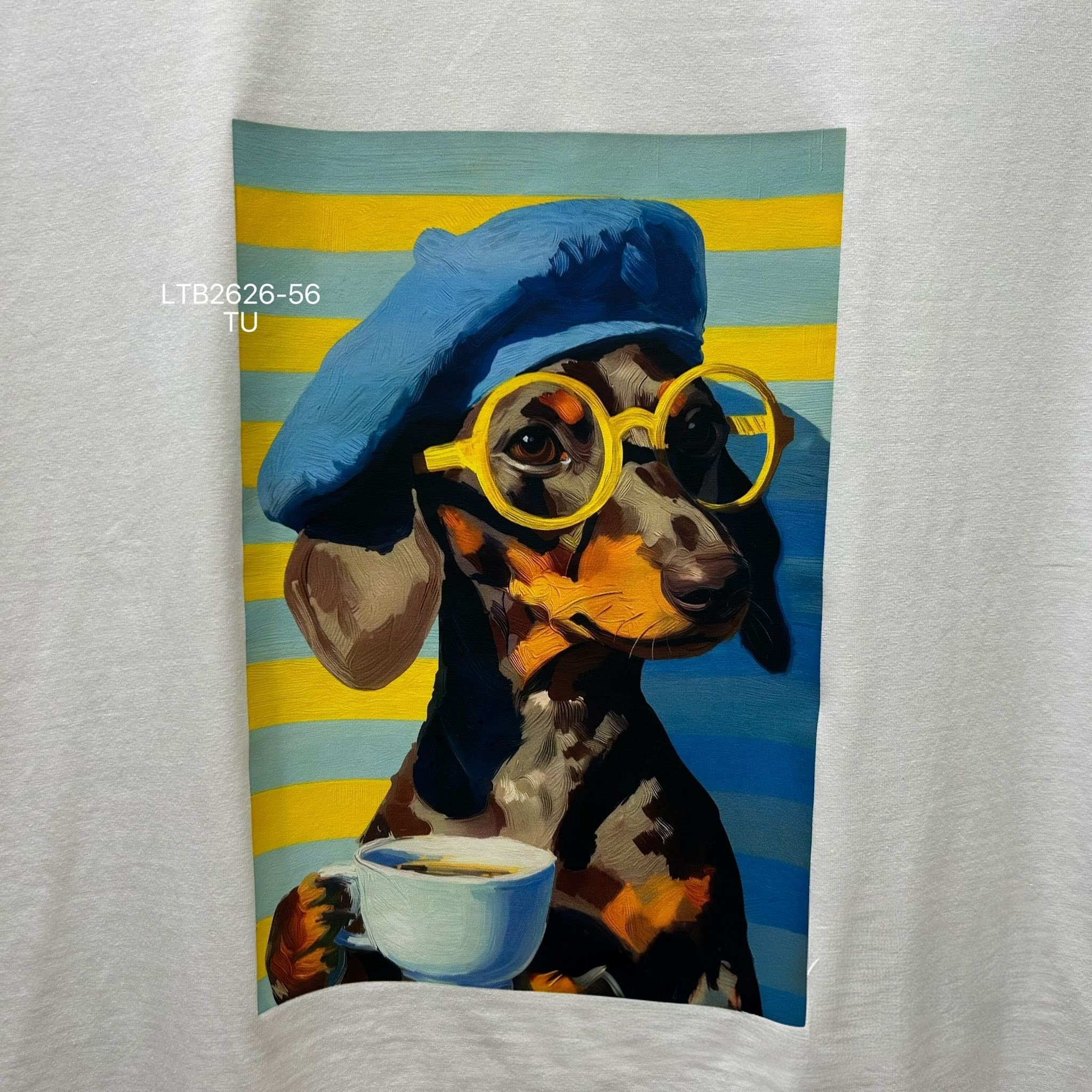 Camiseta manga corta estampada Perrito
