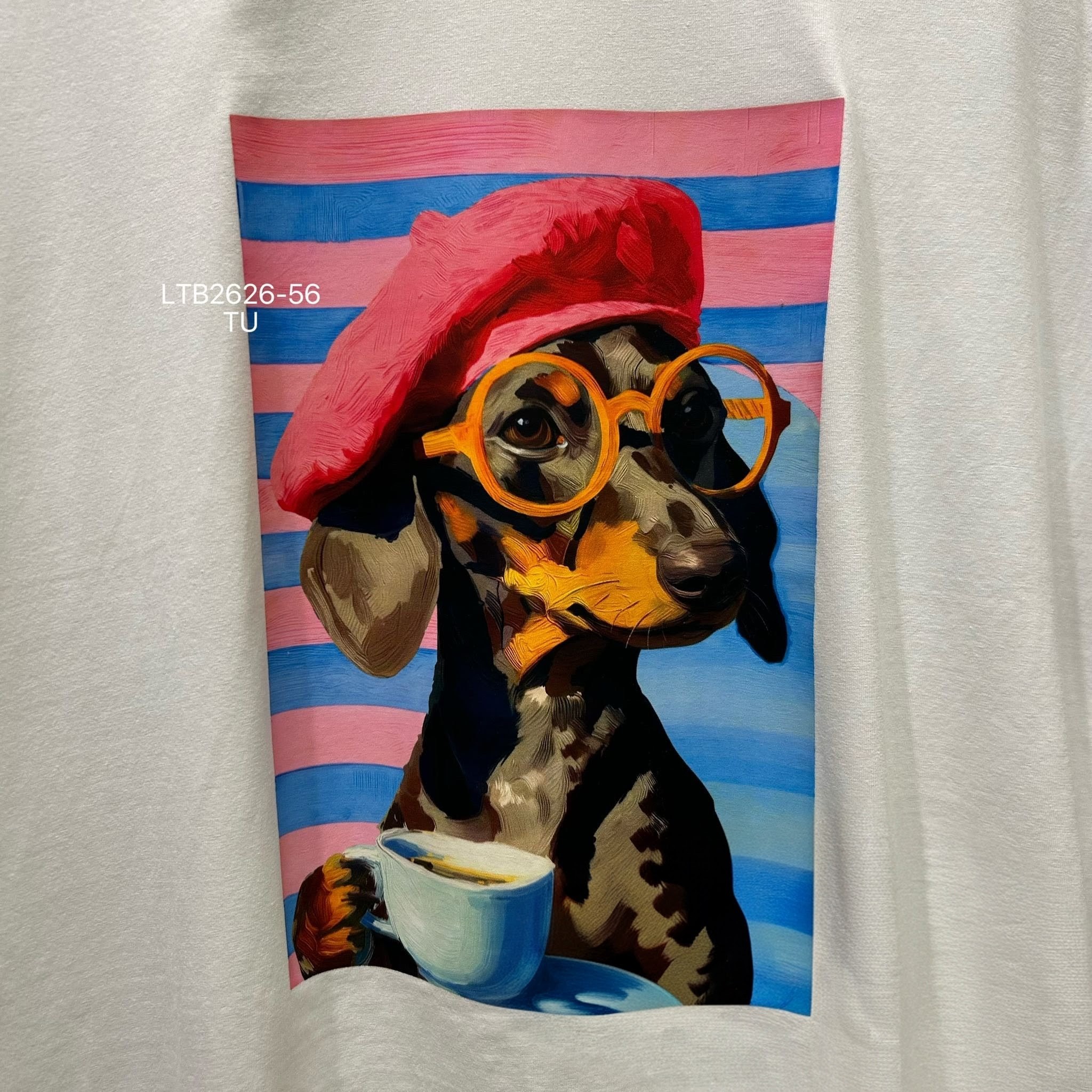 Camiseta manga corta estampada Perrito