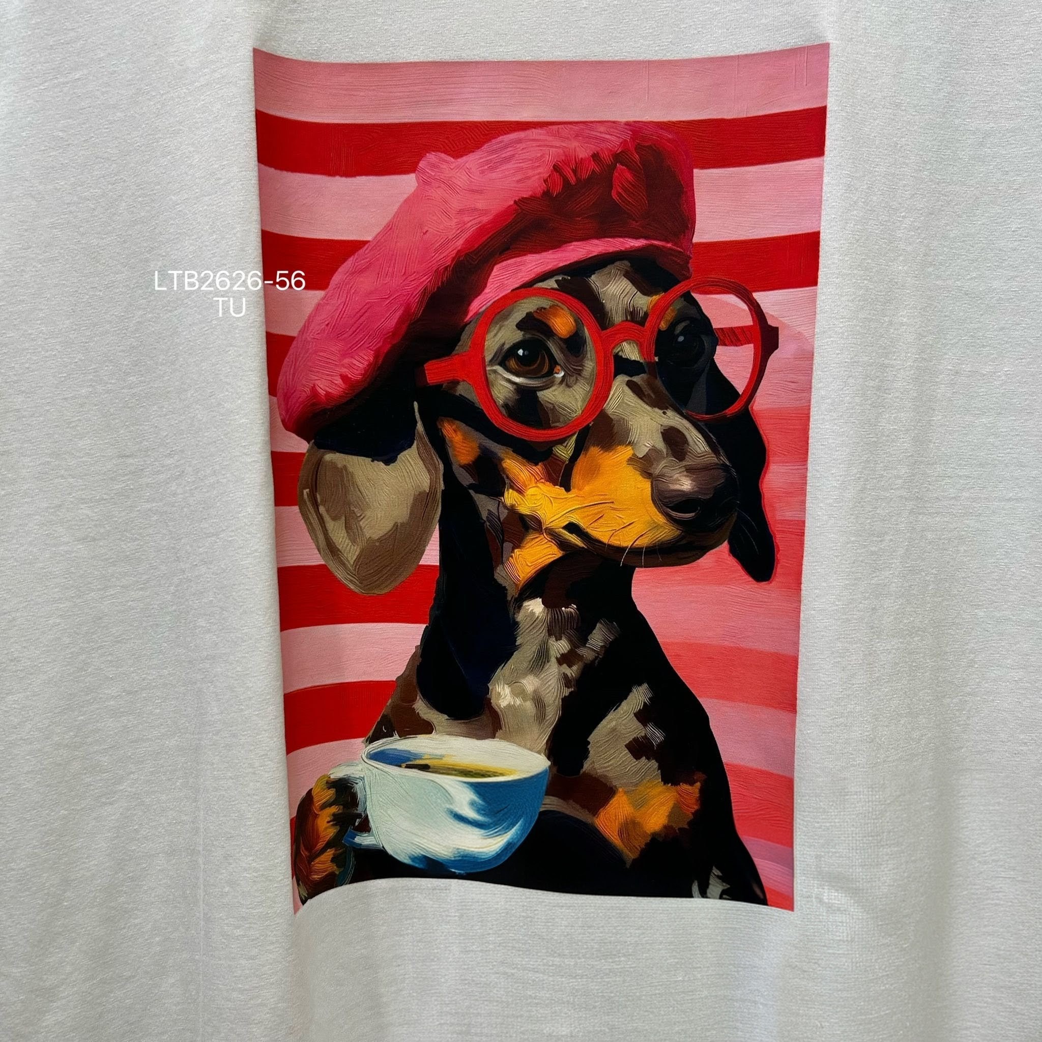 Camiseta manga corta estampada Perrito