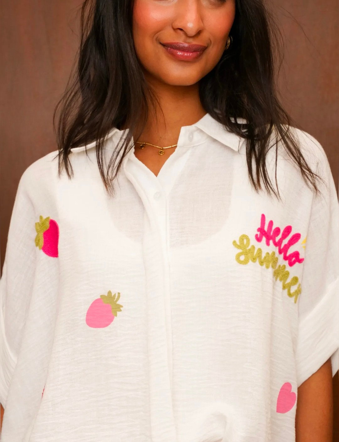 Camisa estampada Hello Summer