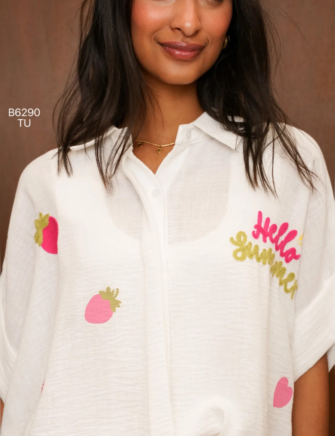 Camisa estampada Hello Summer