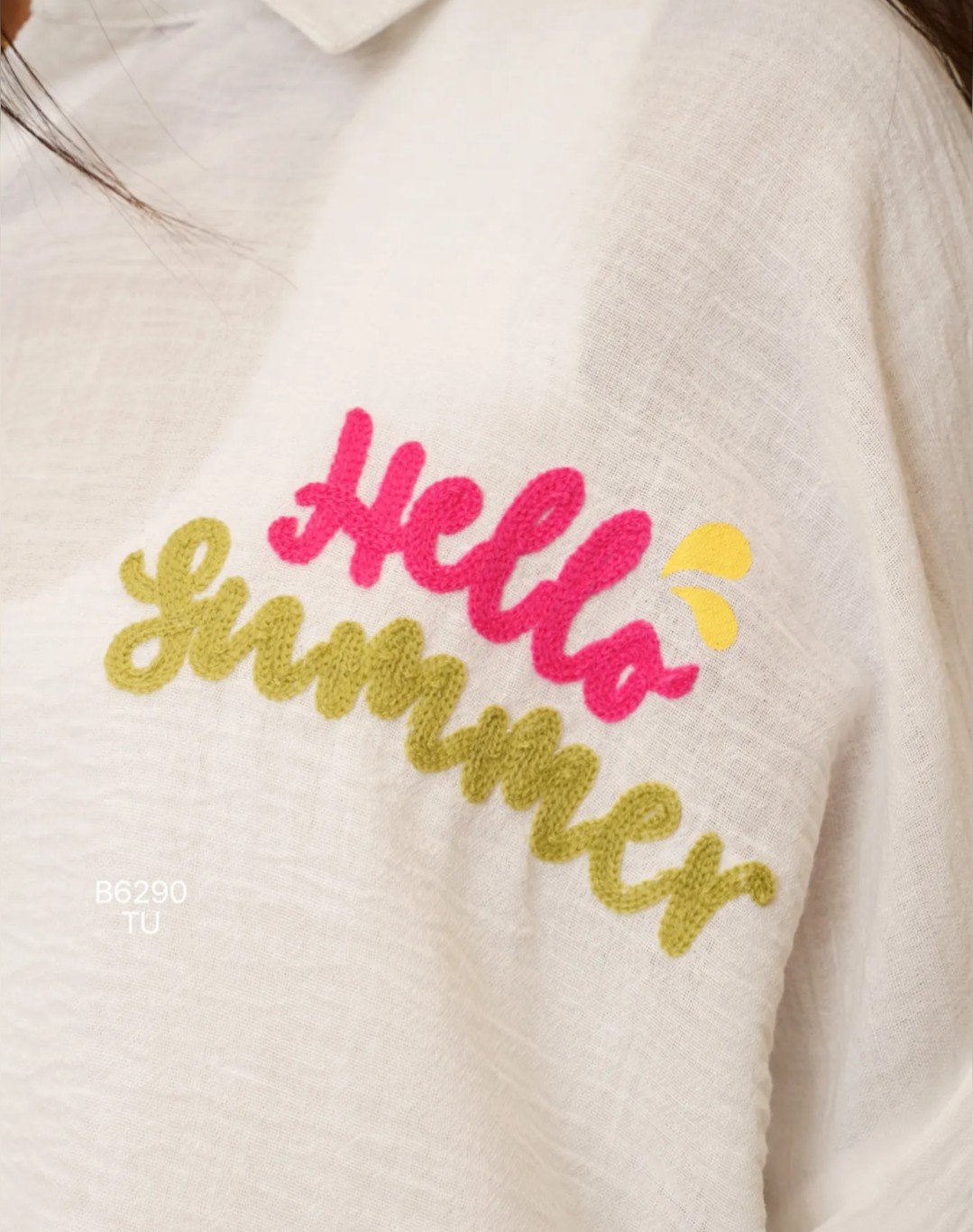 Camisa estampada Hello Summer