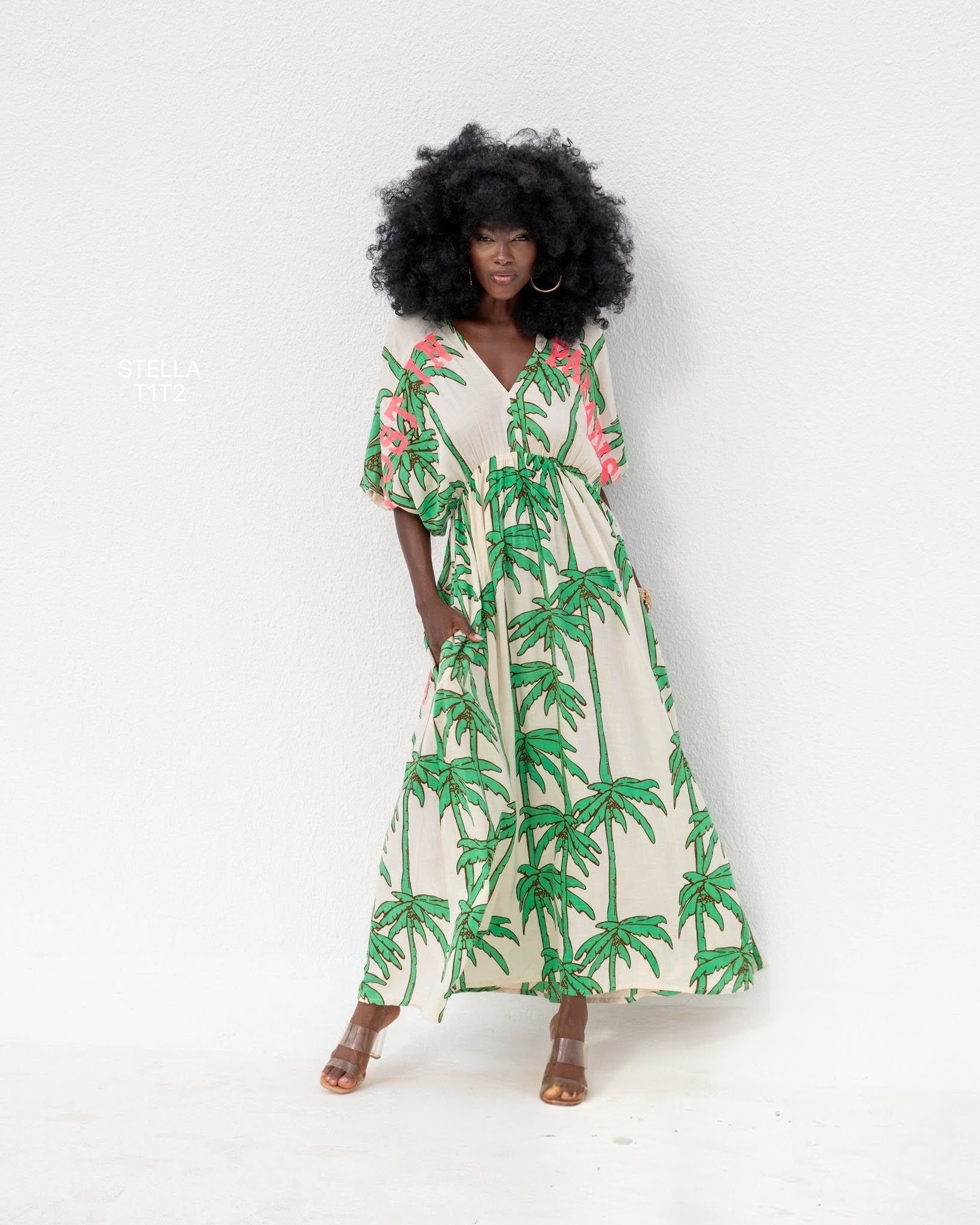 Vestido estampado Paris Stella Verde