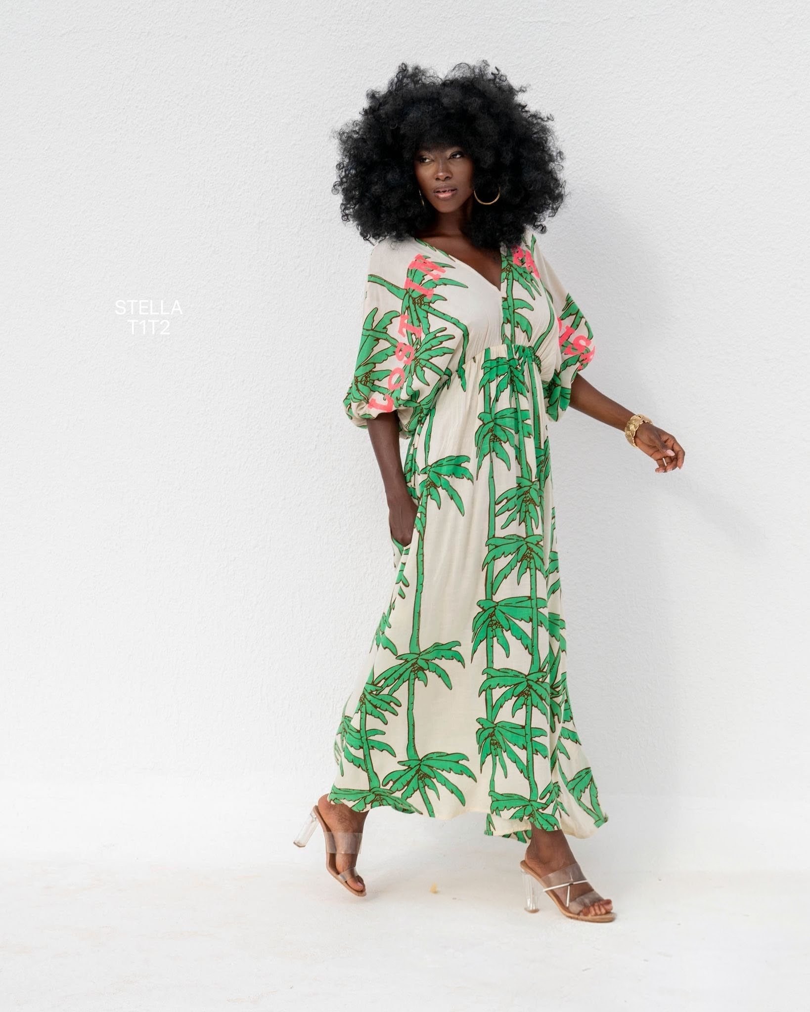 Vestido estampado Paris Stella Verde